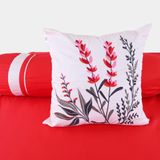  Bộ Ga Bọc Cotton Thêu Flower Màu Đỏ (NS) 