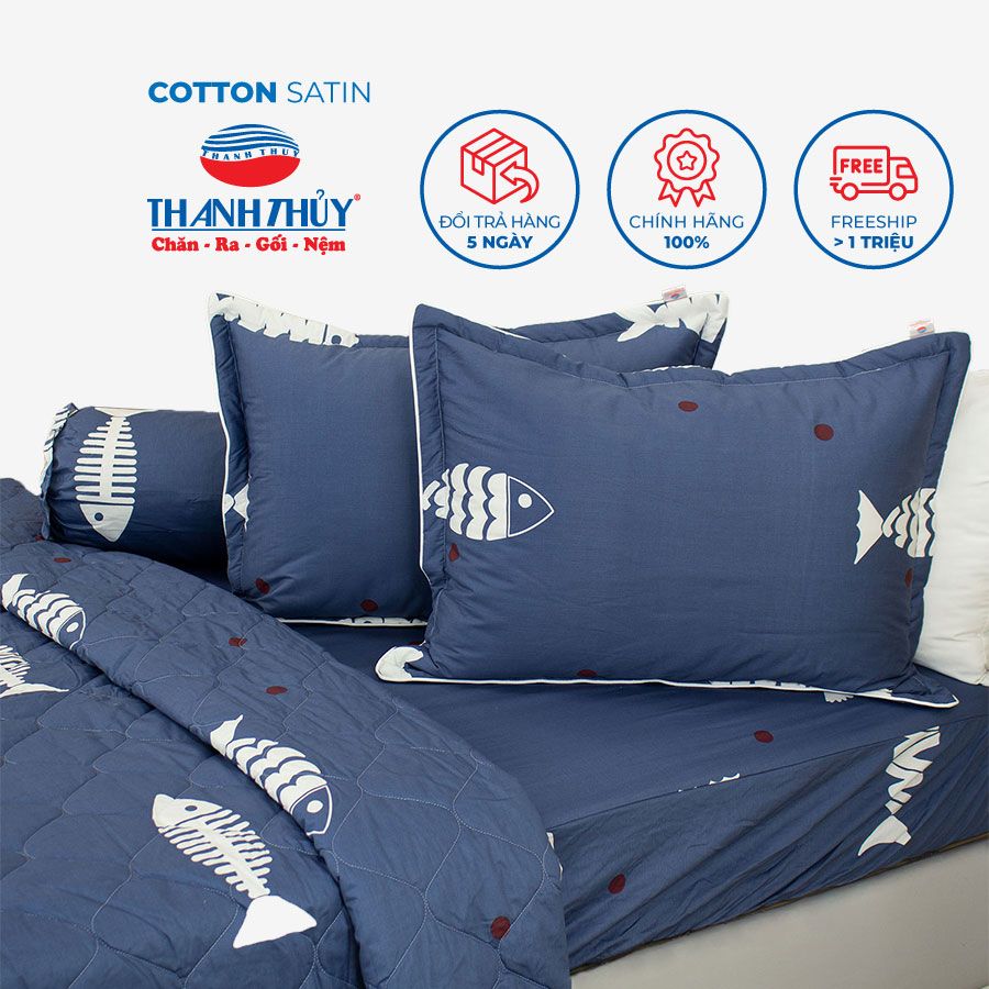  Bộ Ga Bọc Cotton Satin Deluxe 12 