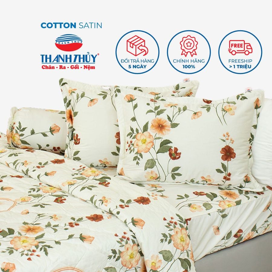  Bộ Ga Bọc Cotton Satin Deluxe 7 