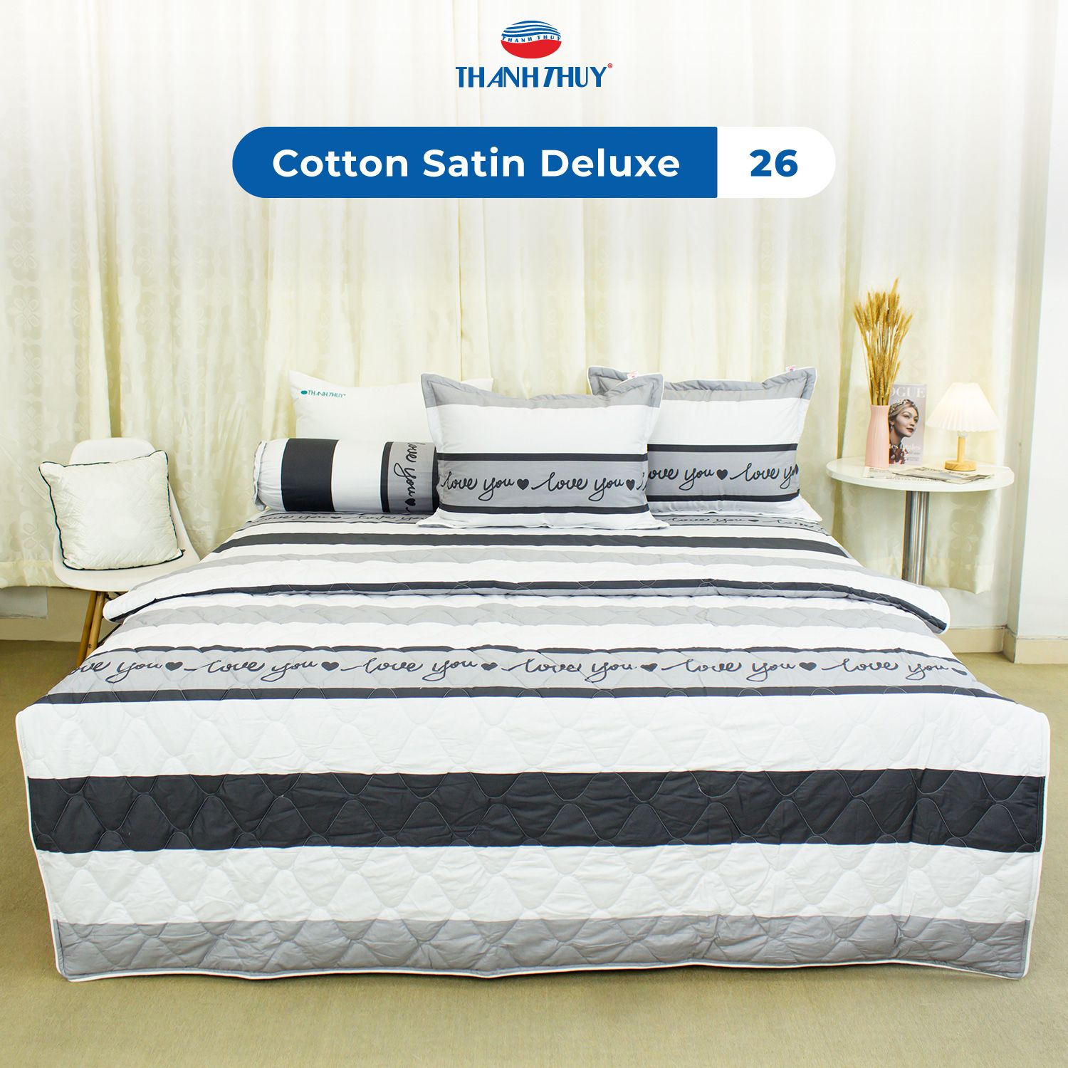 Bộ Ga Bọc Cotton Satin Deluxe 26 