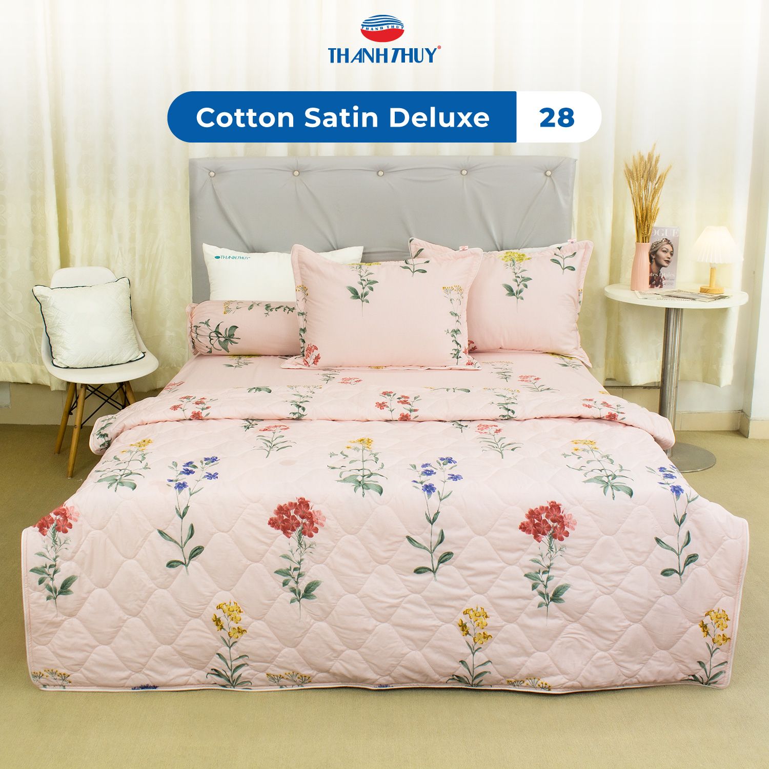  Bộ Ga Bọc Cotton Satin Deluxe 28 