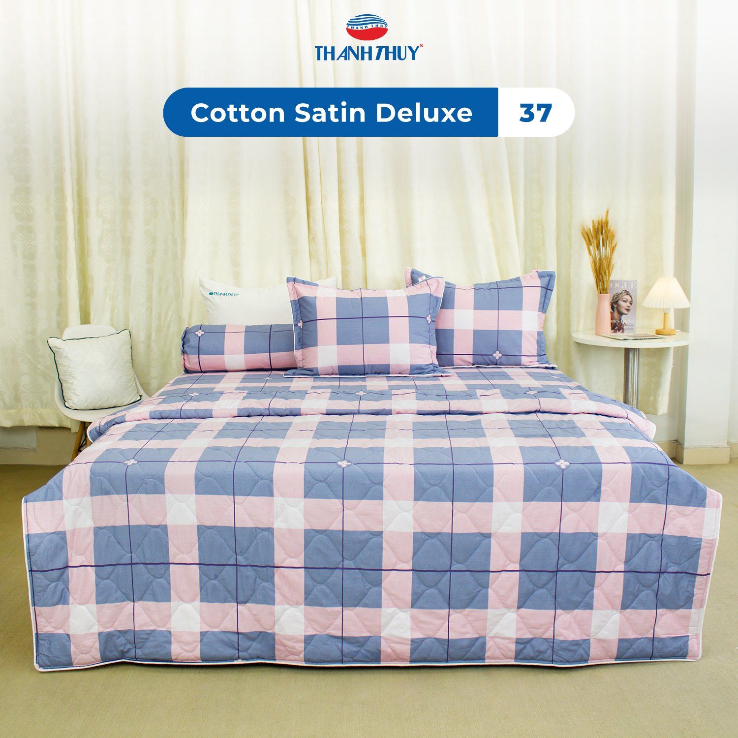  Bộ Ga Bọc Cotton Satin Deluxe 37 