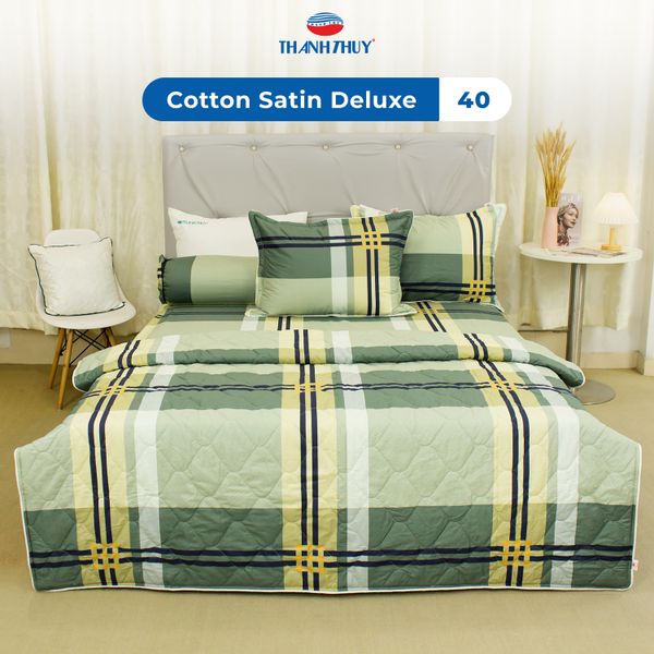  Bộ Ga Bọc Cotton Satin Deluxe 40 