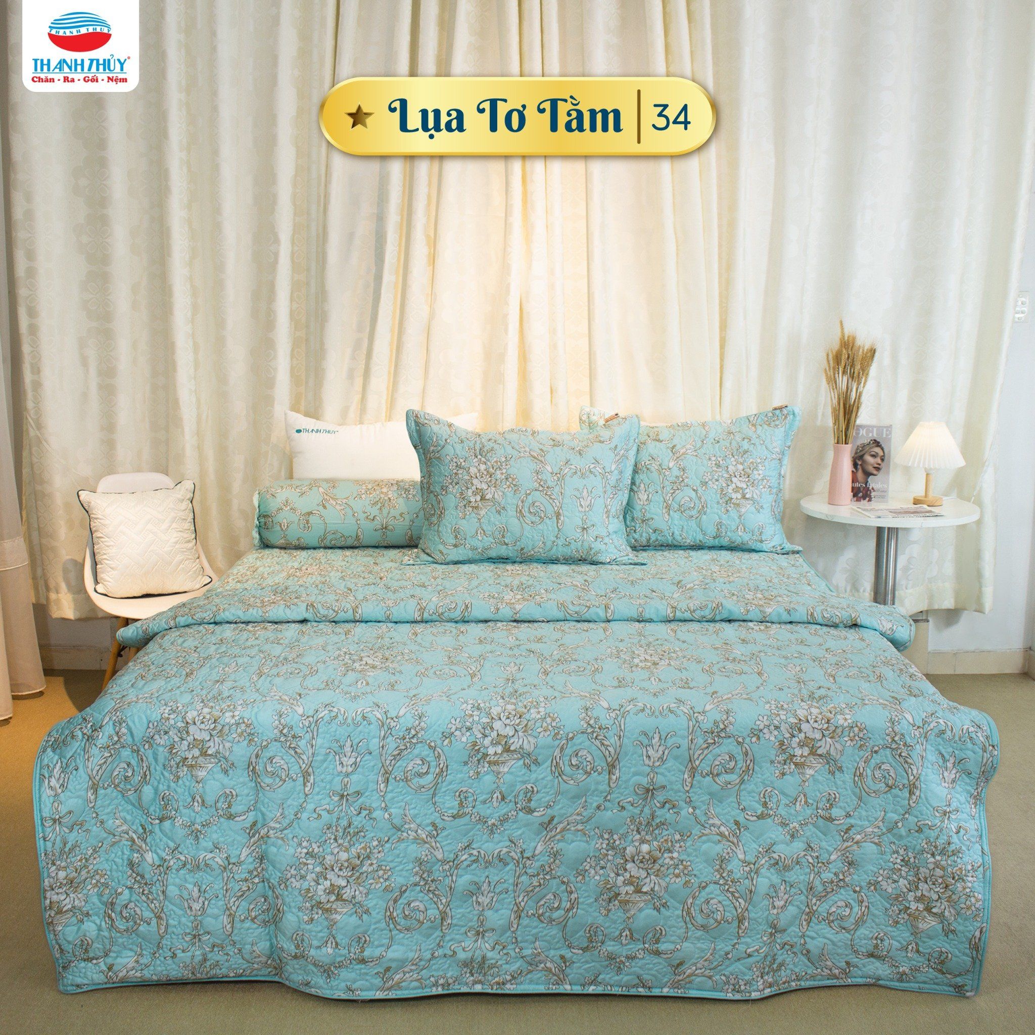  Bộ Ga Bọc Lụa Tơ Tằm 34 