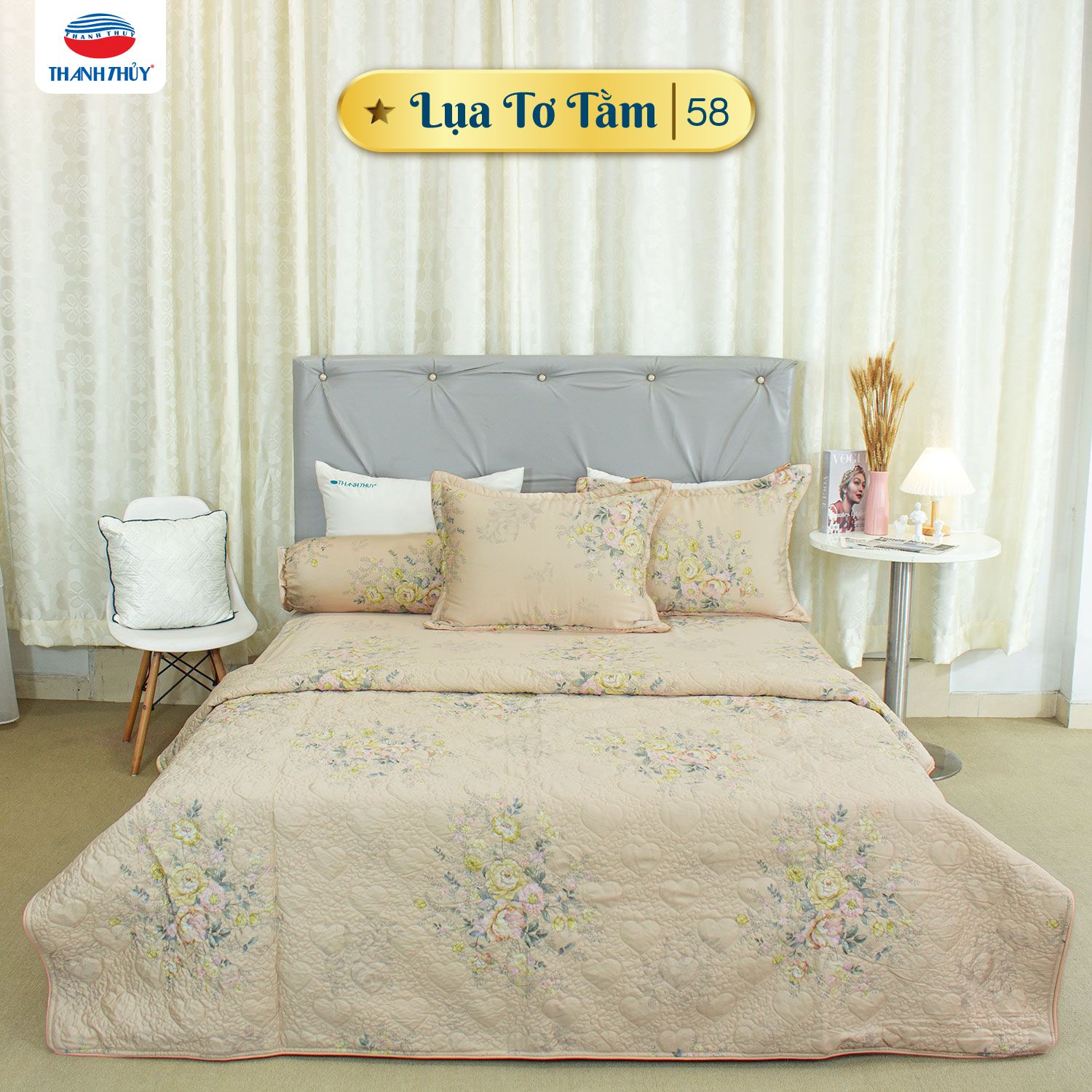  Bộ Ga Bọc Lụa Tơ Tằm 58 