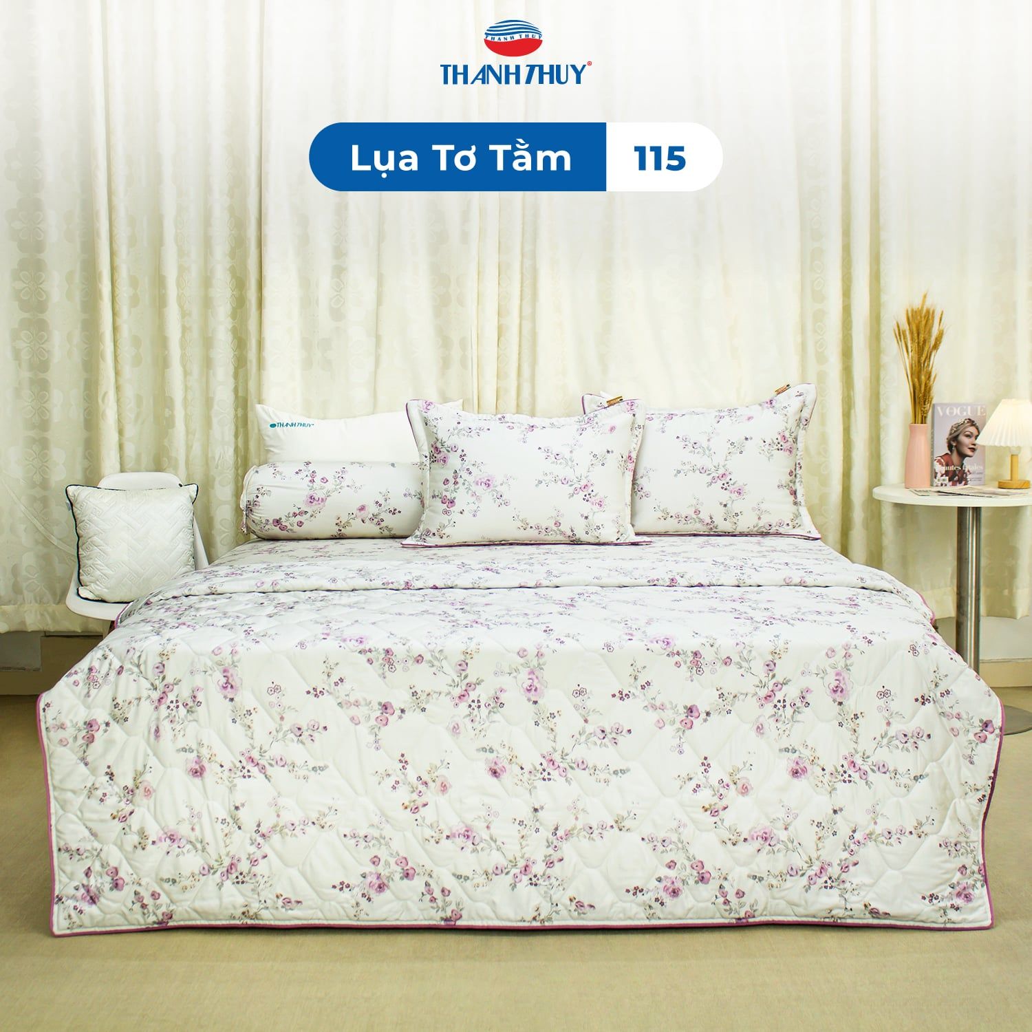  Bộ Ga Bọc Lụa Tơ Tằm 115 