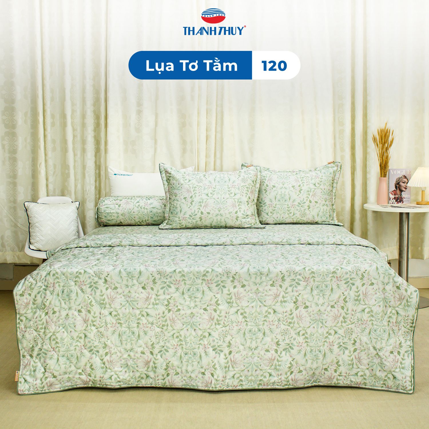  Bộ Ga Bọc Lụa Tơ Tằm 120 