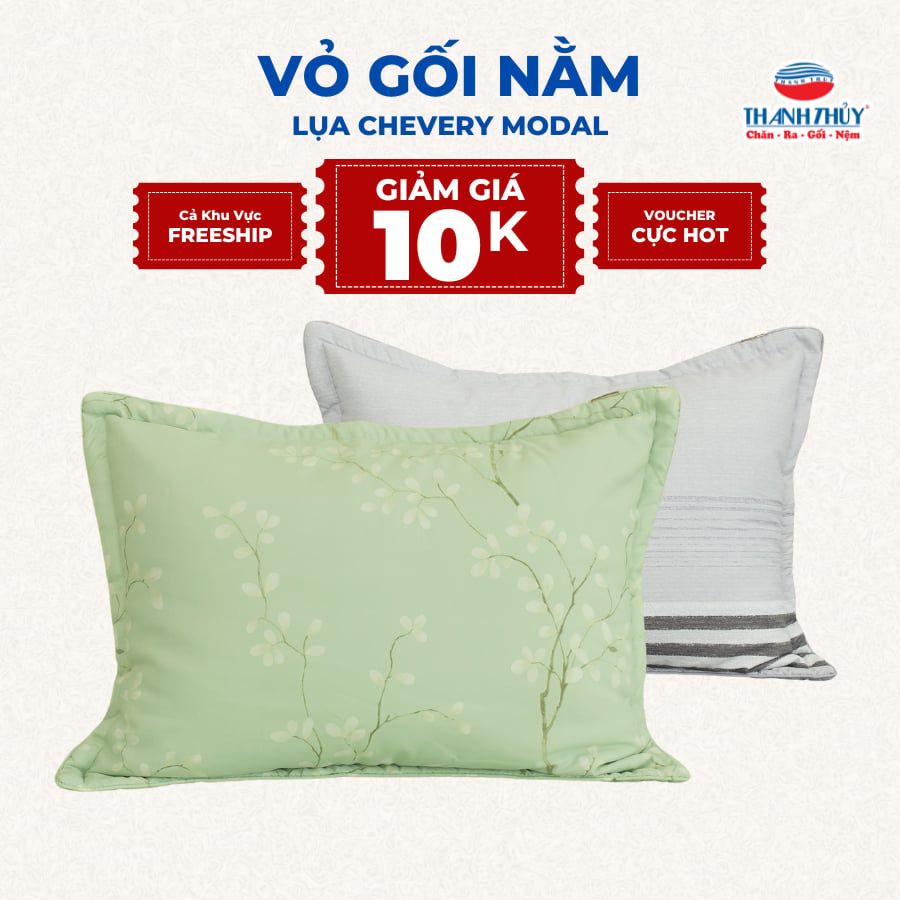  Vỏ Gối Nằm cao cấp - Lụa Chevery Modal (Tencel Modal) - mềm mại - THANH THUY 