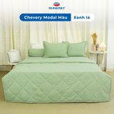  [Giảm 10%] Bộ Chăn Ga Gối 5 món cao cấp - Lụa Chevery Modal (Tencel Modal) Màu - thoáng mát - THANH THUY 