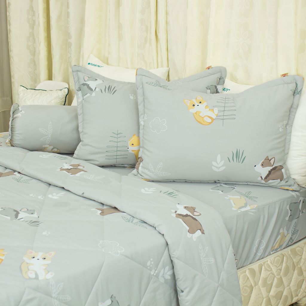  [Giảm 10%] Bộ Chăn Ga Gối 5 món - Lụa Chevery Modal (Tencel Modal) THANH THUY 