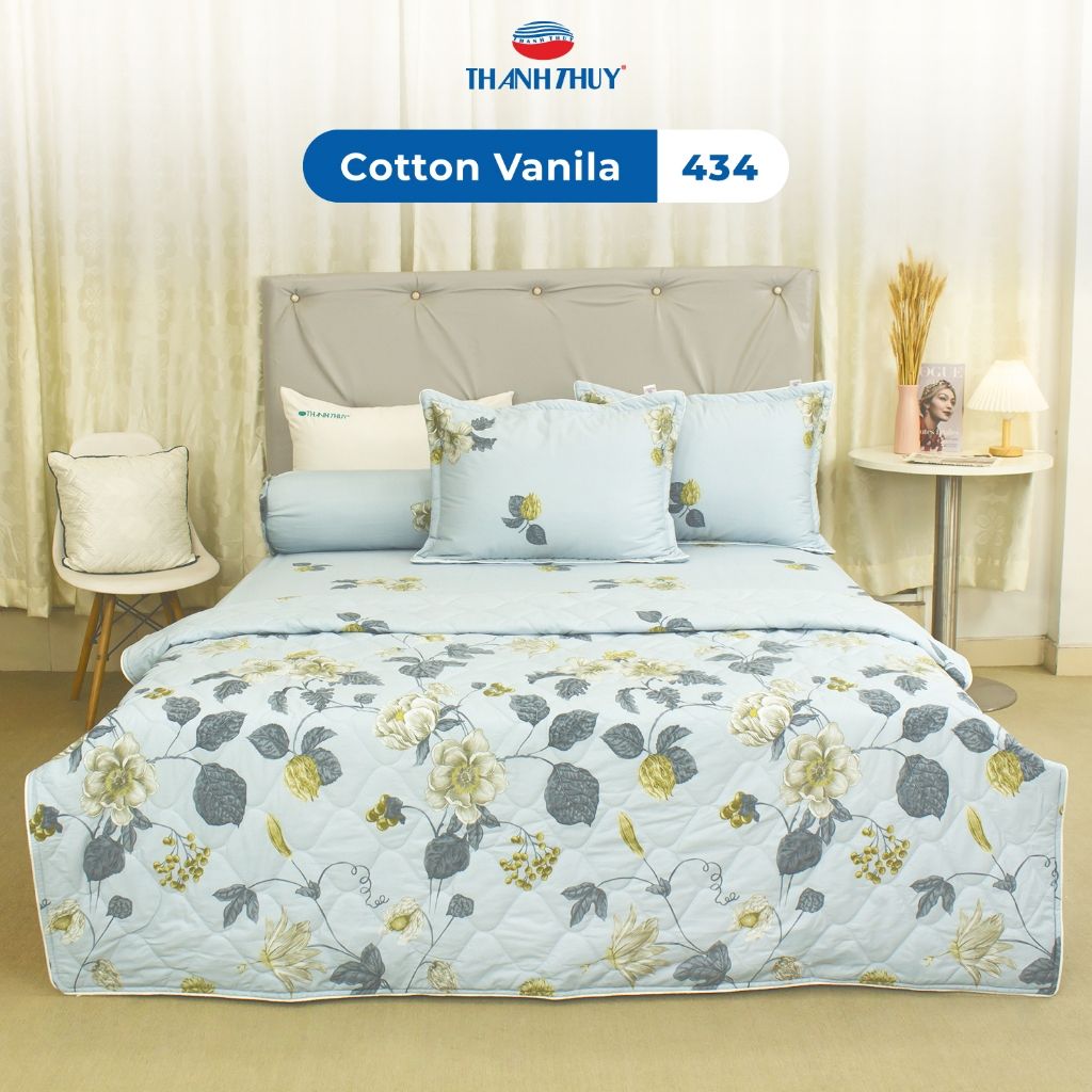  Ga giường 1m, 1m2, 1m4 - 100% Cotton Vanila thoáng mát (Không gồm vỏ gối) - THANH THUY 