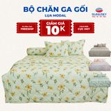  [DEAL SỐC COMBO] Bộ Chăn Ga Gối Chần Bông 5 món - Lụa Modal - mềm mại, thoáng mát - THANH THUY 
