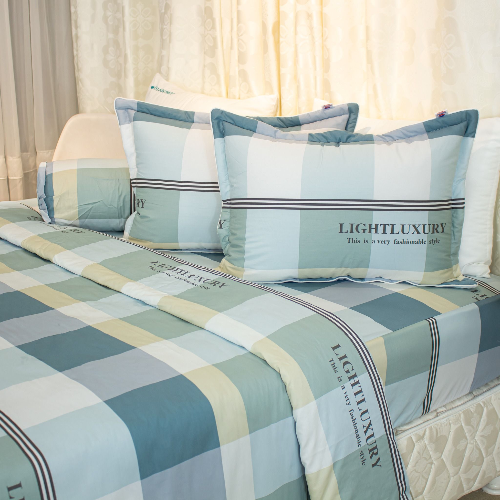  Bộ Ga Bọc Cotton Vanila (Vỏ Gối Không Lót Gòn) 255 