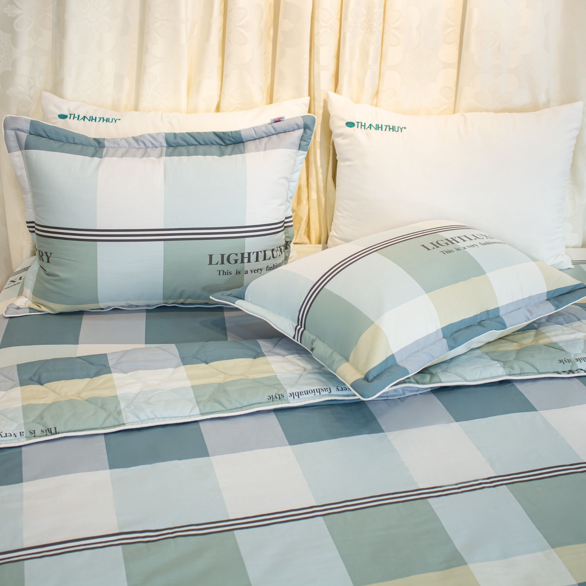  Bộ Ga Bọc Cotton Vanila (Vỏ Gối Không Lót Gòn) 255 