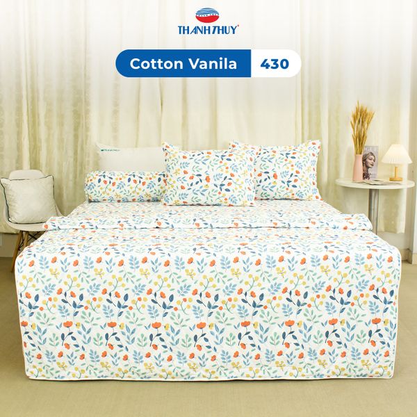  Bộ Ga Bọc Cotton Vanila (Vỏ Gối Không Lót Gòn) 430 