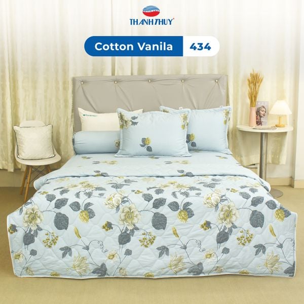  Bộ Ga Bọc Cotton Vanila (Vỏ Gối Lót Gòn) 434 