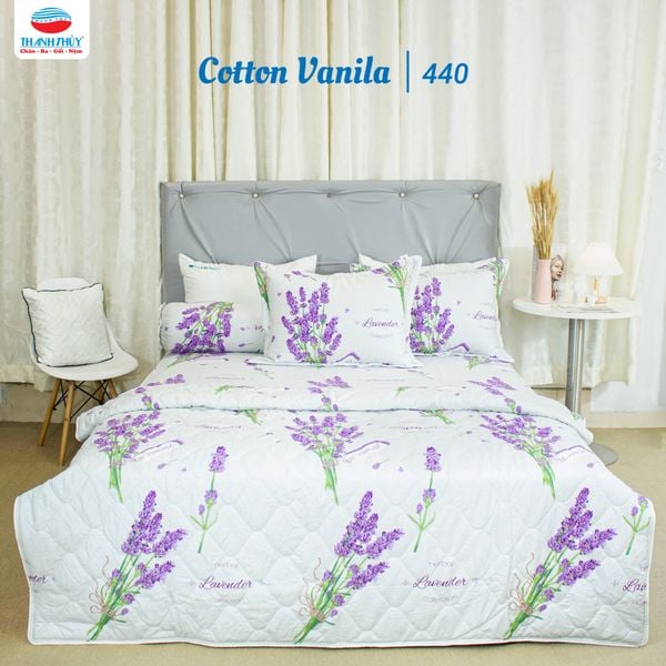  Bộ Ga Bọc Cotton Vanila (Vỏ Gối Lót Gòn) 440 