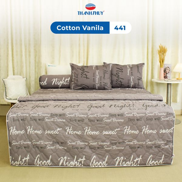  Bộ Ga Bọc Cotton Vanila (Vỏ Gối Không Lót Gòn) 441 