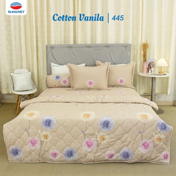  Bộ Ga Bọc Cotton Vanila (Vỏ Gối Không Lót Gòn) 445 
