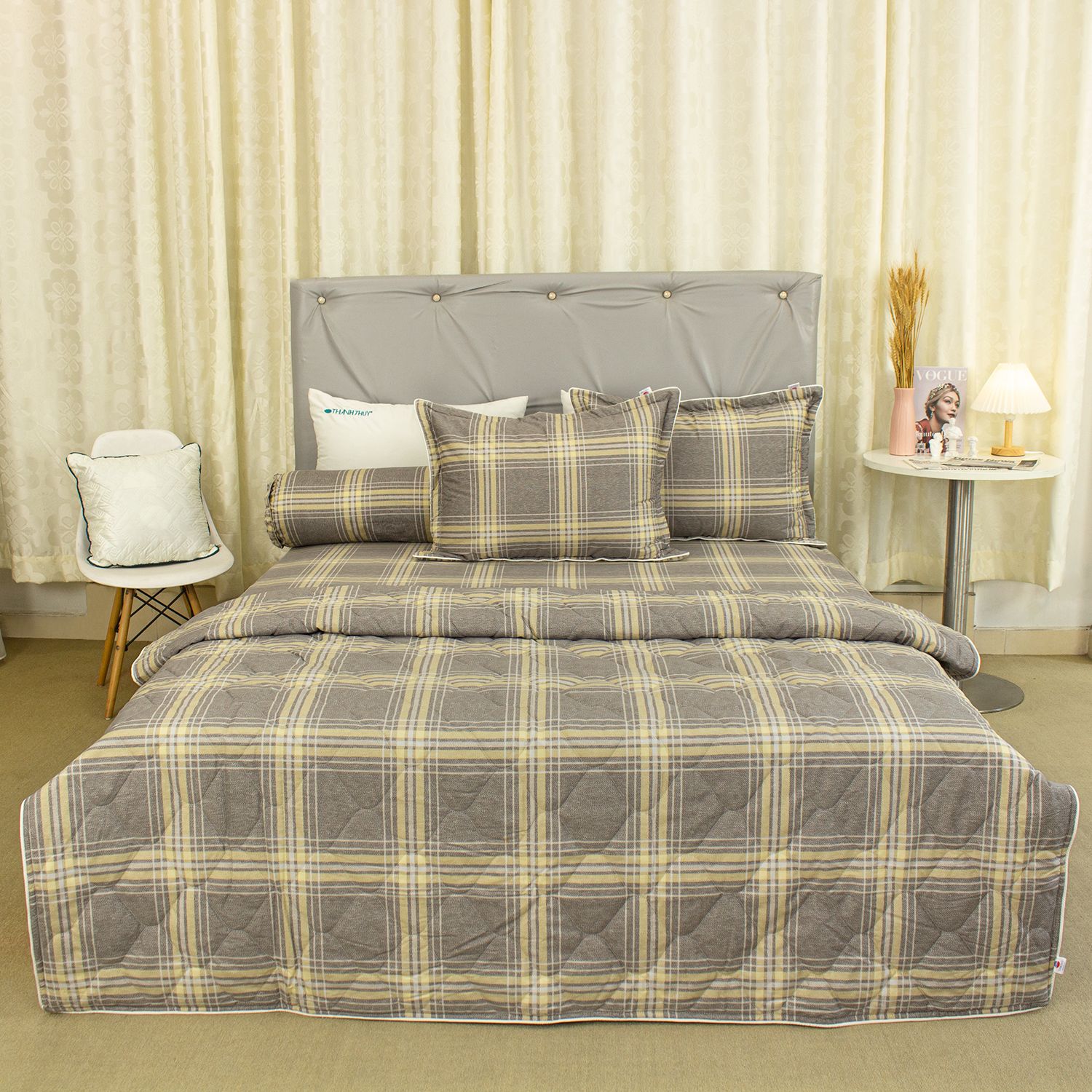  Bộ Ga Bọc Cotton Vanila (Vỏ Gối Không Lót Gòn) 452 