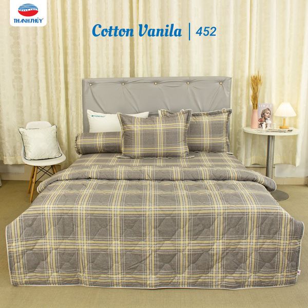  Bộ Ga Bọc Cotton Vanila (Vỏ Gối Không Lót Gòn) 452 