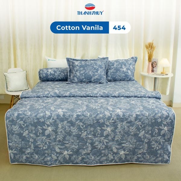  Bộ Ga Bọc Cotton Vanila (Vỏ Gối Không Lót Gòn) 454 