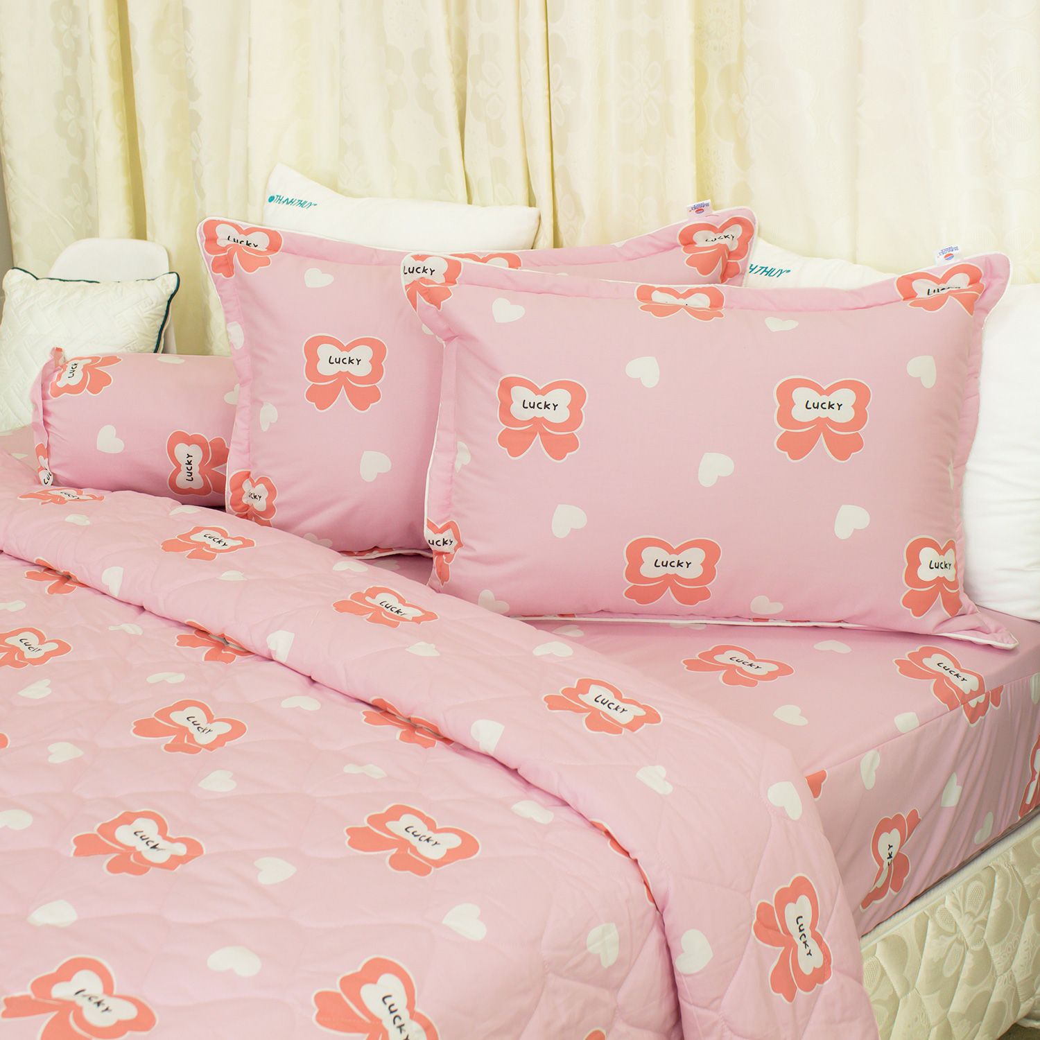  Bộ Ga Bọc Cotton Vanila (Vỏ Gối Lót Gòn) 468 