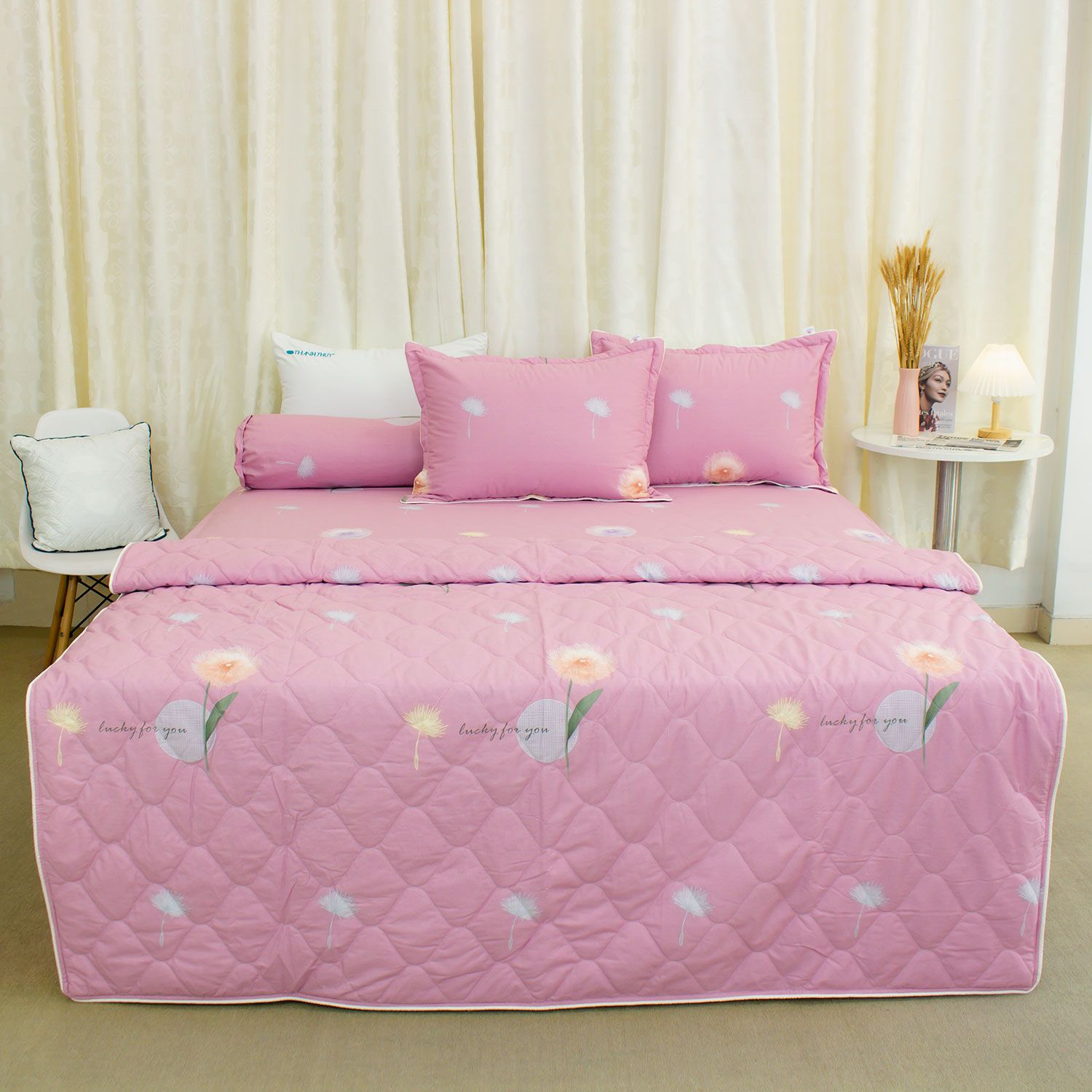  Bộ Ga Bọc Cotton Vanila (Vỏ Gối Lót Gòn) 478 