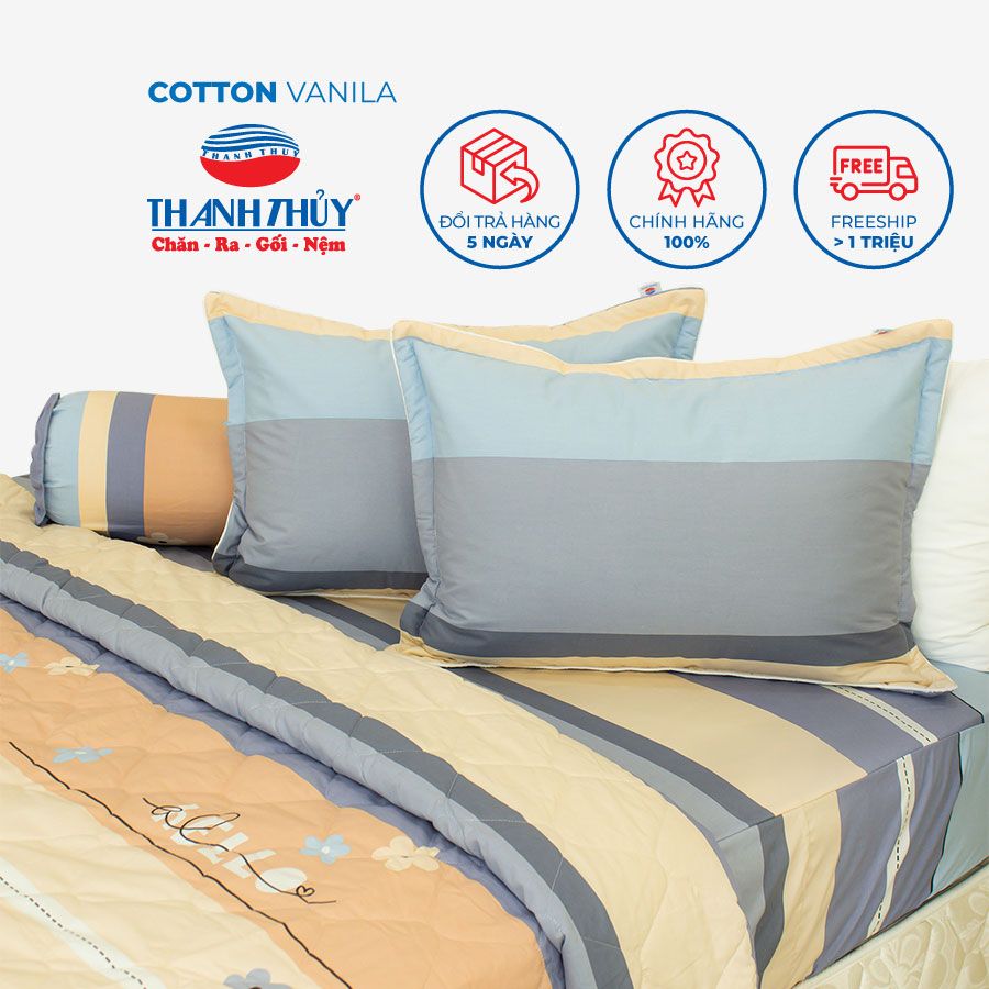  Bộ Ga Bọc Cotton Vanila (Vỏ Gối Lót Gòn) 481 
