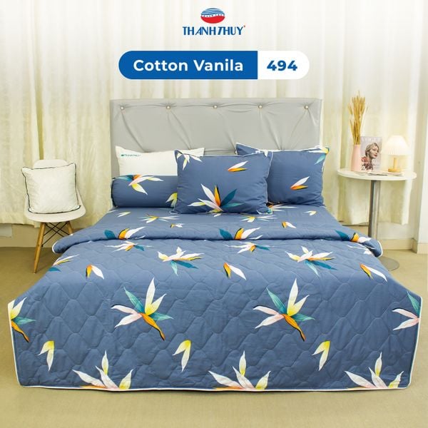  Bộ Ga Bọc Cotton Vanila (Vỏ Gối Không Lót Gòn) 494 