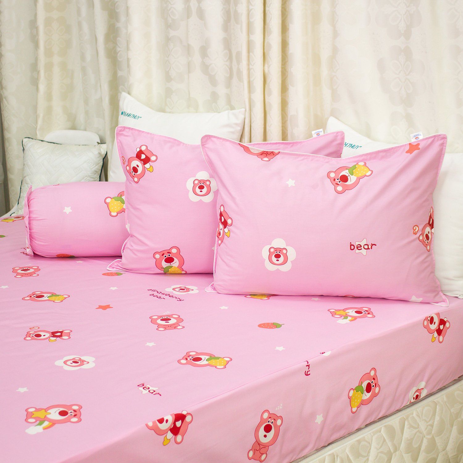  Bộ Ga Bọc Cotton Vanila (Vỏ Gối Không Lót Gòn) 514 