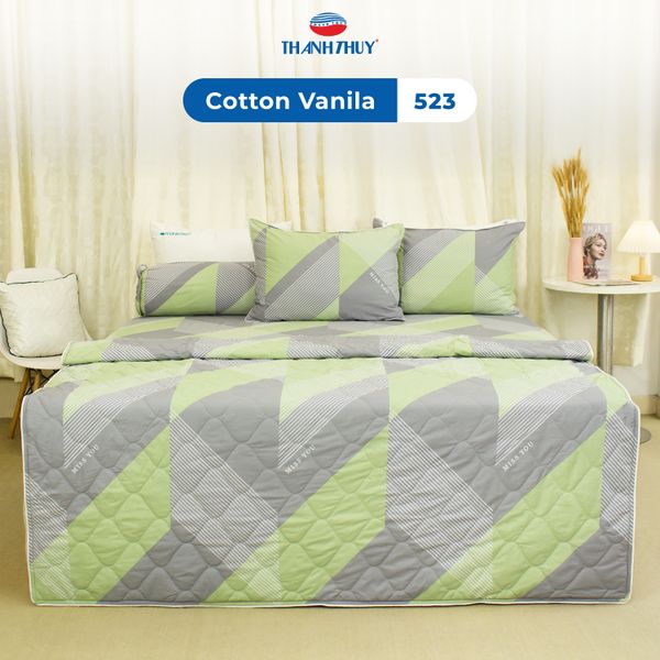  Bộ Ga Bọc Cotton Vanila (Vỏ Gối Không Lót Gòn) 523 
