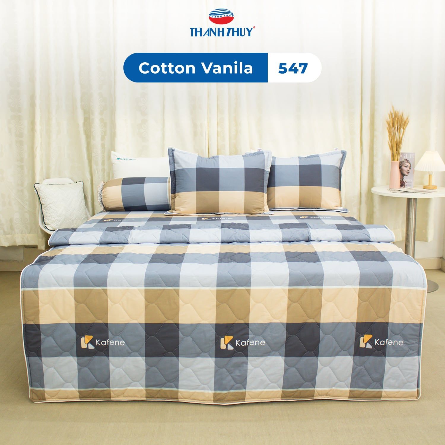  Bộ Ga Bọc Cotton Vanila (Vỏ Gối Không Lót Gòn) 547 