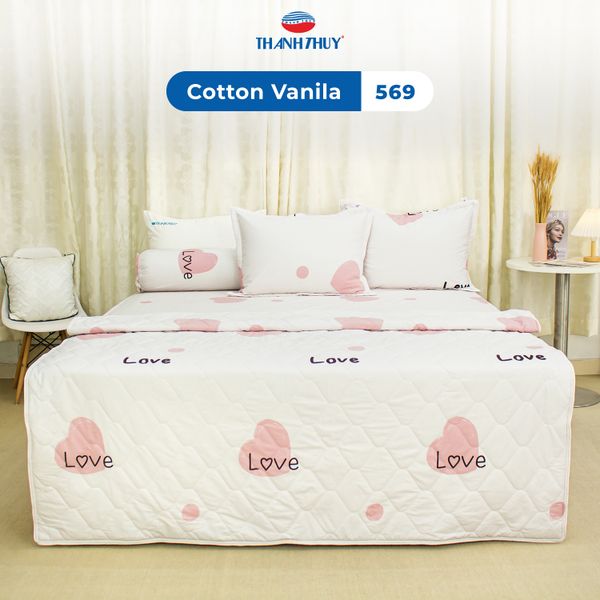  Bộ Ga Bọc Cotton Vanila (Vỏ Gối Không Lót Gòn) 569 