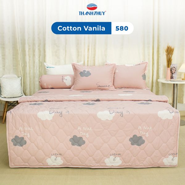  Bộ Ga Bọc Cotton Vanila (Vỏ Gối Không Lót Gòn) 580 