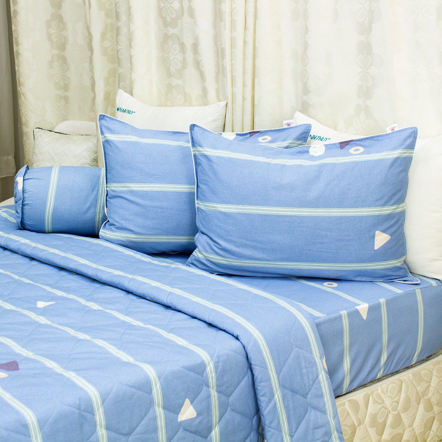  Bộ Ga Bọc Cotton Vanila (Vỏ Gối Không Lót Gòn) 589 