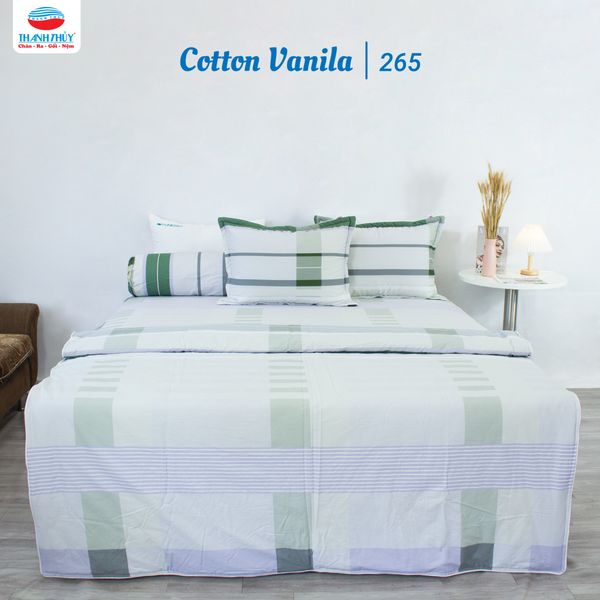  Bộ Ga Bọc Cotton Vanila (Vỏ Gối Không Lót Gòn) 265 