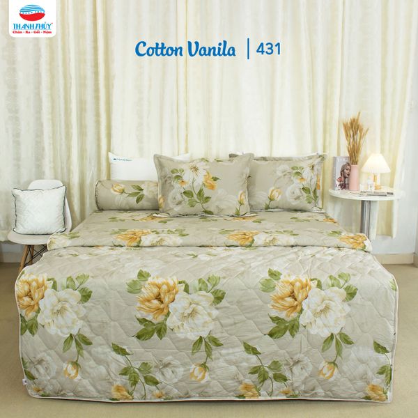  Bộ Ga Bọc Cotton Vanila (Vỏ Gối Không Lót Gòn) 431 