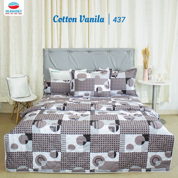  Bộ Ga Bọc Cotton Vanila (Vỏ Gối Không Lót Gòn) 437 