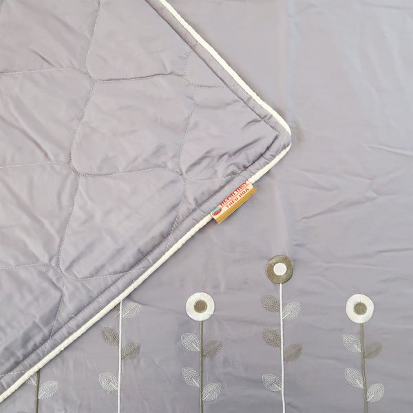  Chăn Lẻ Cotton Thêu Chân Màu Xám (5) 