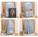  Balo học sinh nhiều ngăn tặng kèm phụ kiện Markbag 