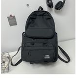  Balo trơn đơn giản, kiểu Hàn Quốc cho nam nữ, đi du lịch, đi học cỡ lớn, cặp sách học sinh, ba lô laptop mẫu mới mã Bv74 