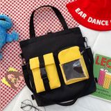  Túi tole kiêm balo túi phối màu,  có thể đựng sách vở, A4, chất vải bố dày dặn, thích hợp đi học, đi dạo phố 