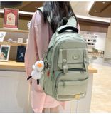  Balo trơn Xinh Xinh nhiều ngăn cho nữ, balo đẹp đi học cỡ to đựng laptop, cặp nam sinh Bv84 