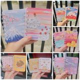  Sổ  vở lò xo mini cầm tay, giấy dày, sổ ghi kế hoạch, note hình quả bơ xinh xắn 