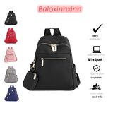  Balo dù nữ đi làm, đi chơi, du lịch, ba lô trơn đơn giản nhiều ngăn vừa A4 kèm ví tiền size 24X34 mã sản phẩm VP41 