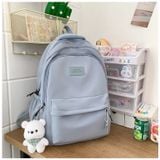  Balo dù trơn đơn giản cho học sinh, ba lo đi học, cặp sách cấp 2, 3, sinh viên, đi du lịch đựng vừa laptop BLXX01 