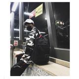  Balo phom vuông họa tiết lá năng động, Ba lô đi học đi chơi phong cách Mã sản phẩm FT28 