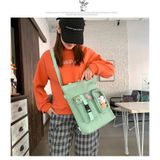  Túi tole kiêm balo, không kèm gấu cà rốt và thỏ, chất vải bố mềm dày dặn, phù hợp đi học, đi dạo phố 