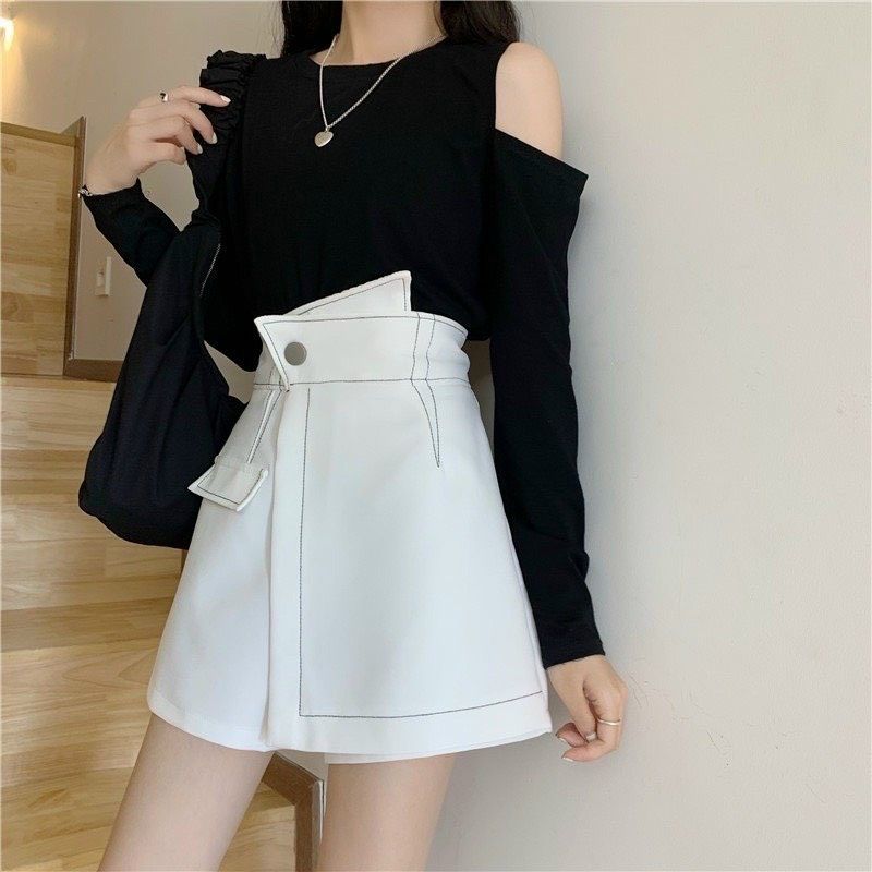 Set chân váy bút chì và áo kiểu cổ V đắp chéo S5066  The Queen Fashion